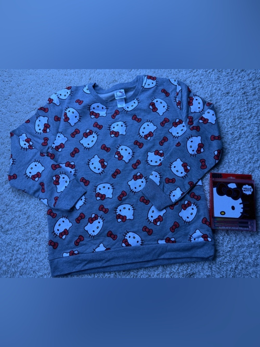 Girls 14/16 Hello Kitty Sweatshirt + Makeup